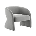 Fauteuil d'appoint rétro moderne avec dossier ouvert et tissu de performance