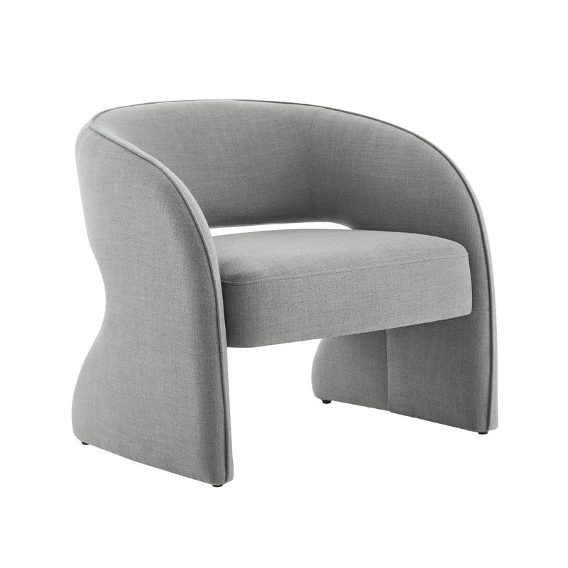 Fauteuil d'appoint rétro moderne avec dossier ouvert et tissu de performance