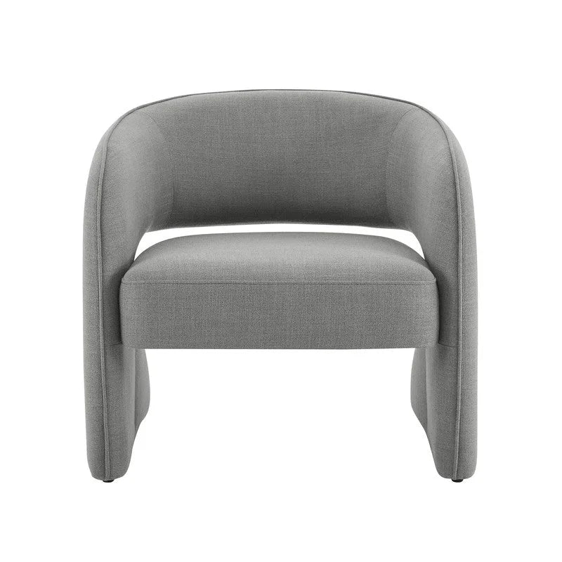 Fauteuil d'appoint rétro moderne avec dossier ouvert et tissu de performance