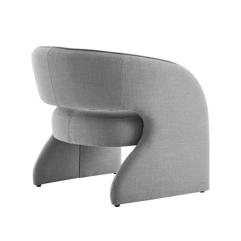 Fauteuil d'appoint rétro moderne avec dossier ouvert et tissu de performance