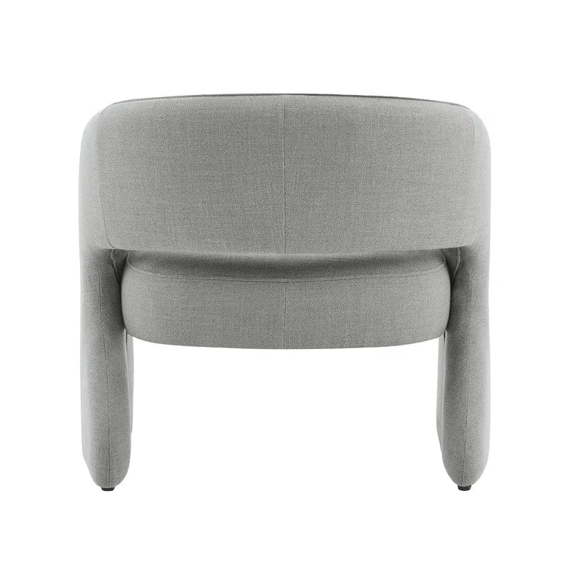 Fauteuil d'appoint rétro moderne avec dossier ouvert et tissu de performance
