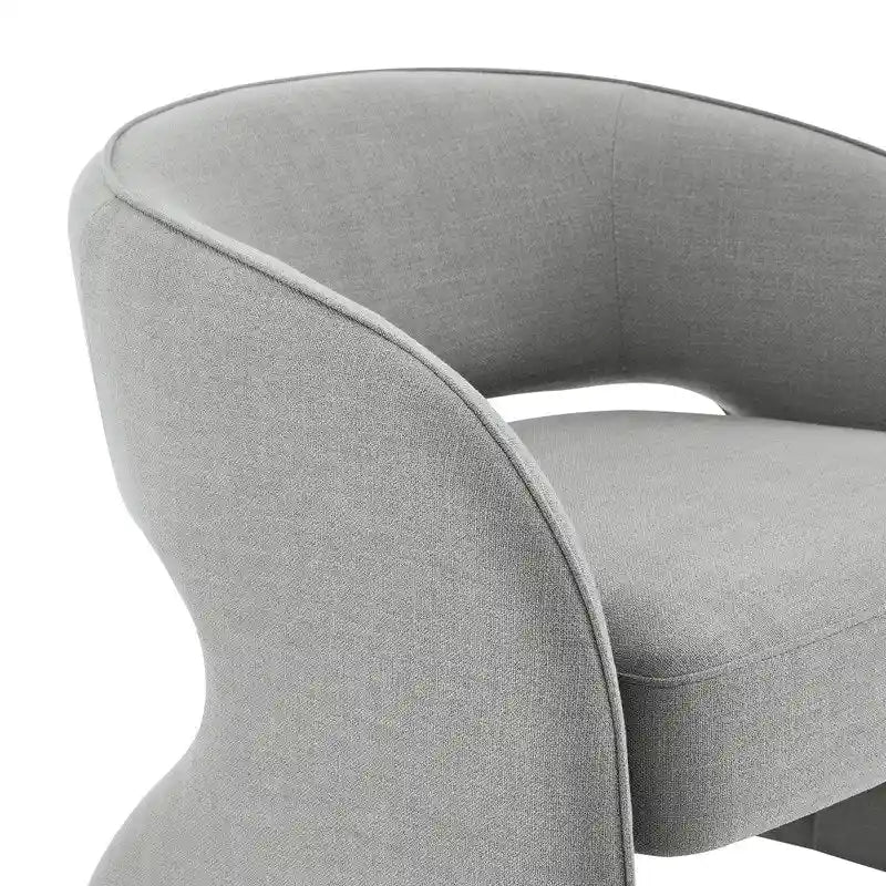Fauteuil d'appoint rétro moderne avec dossier ouvert et tissu de performance