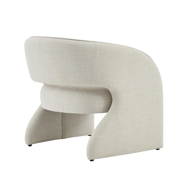 Fauteuil d'appoint rétro moderne avec dossier ouvert et tissu de performance