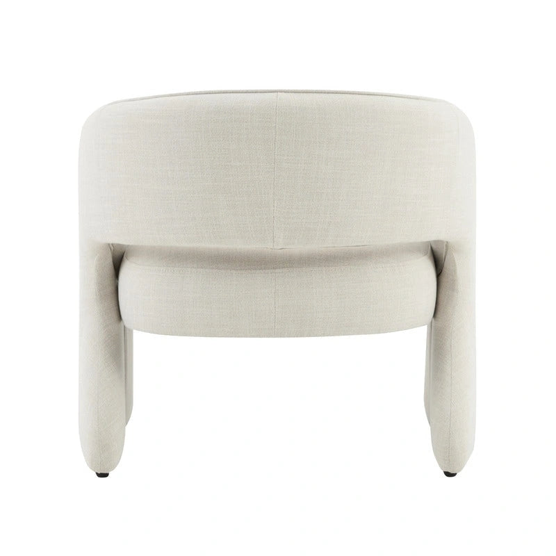 Fauteuil d'appoint rétro moderne avec dossier ouvert et tissu de performance