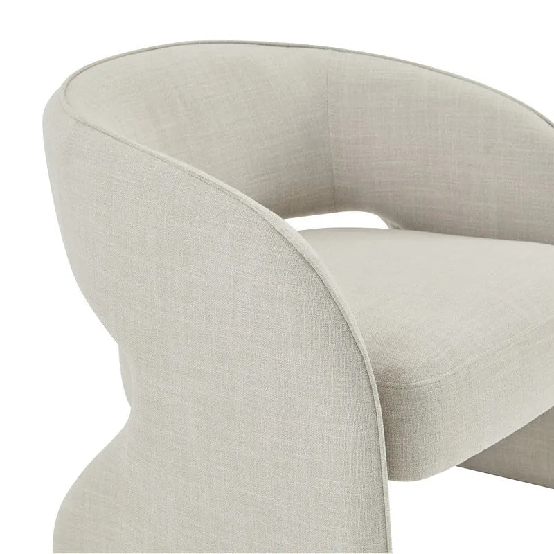 Fauteuil d'appoint rétro moderne avec dossier ouvert et tissu de performance